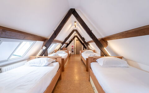 Dunezwin - Protected Cultural Heritage: Bedroom, Bed, Bunk Bed, Interior Design, Bedding, Bed Sheet, Floor, Bed Frame, Ceiling, Dormitory