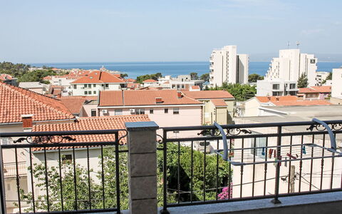 Makarska 40: Flooring, Interior Design, Floor, Apartment, Balcony, Ceiling, Condominium, Chair, Shade, Porch