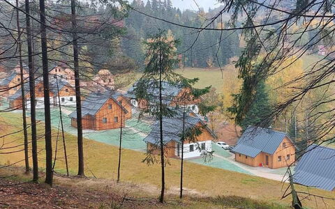 Adélka: Tree, House, Cottage, Home, Roof, Human Settlement, Village, Larch, Log Cabin, Hut