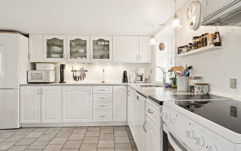 Bena - 2Km from the Sea: Kitchen, Kitchen Appliance, Countertop, Cabinetry, Major Appliance, Interior Design, Flooring, Furniture, Ceiling, Home Appliance