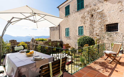 Al Forte: Wall, Flowerpot, Furniture, Table, Outdoor Furniture, Chair, Outdoor Table, Houseplant, Kitchen & Dining Room Table, Balcony