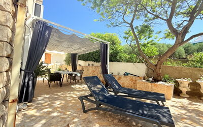 Appartamento Olive Garden, Ac, Wifi, Hvar: Outdoor Furniture, Furniture, Swimming Pool, Shade, Chair, Resort, Eco Hotel, Flagstone, Sunlounger, Patio