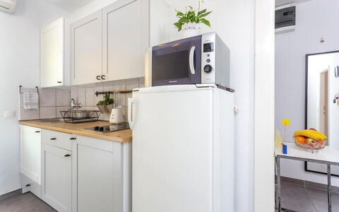 Peaceful Apartment With Beautiful View - Hvar: Major Appliance, Kitchen Appliance, Kitchen, Interior Design, Furniture, Flooring, Countertop, Cabinetry, Room, Floor