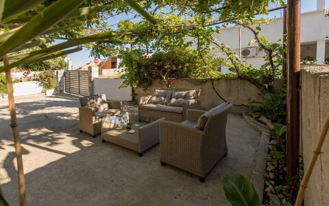 Appartamento Nomads, Ac, Wifi Hvar: Flowerpot, Furniture, Outdoor Furniture, Shade, Houseplant, Garden, Chair, Courtyard, Yard