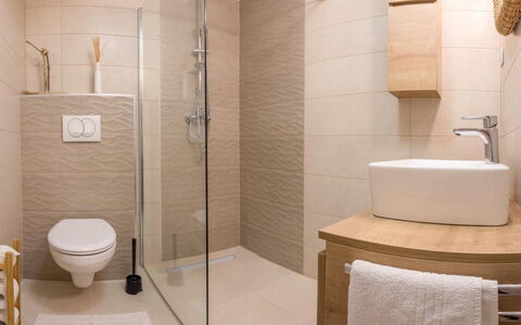 Appartamento Nomads, Ac, Wifi Hvar: Bathroom, Flooring, Interior Design, Plumbing Fixture, Floor, Wall, Bathroom Sink, Toilet, Sink, Toilet Seat