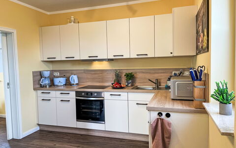 Finca Wismaria: Kitchen Appliance, Kitchen, Countertop, Cabinetry, Furniture, Major Appliance, Interior Design, Flooring, Wood, Home Appliance