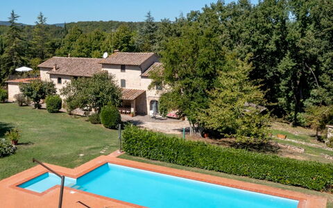 Casale del Timignano, Private Villa with Huge Gard: Swimming Pool, Residential Area, House, Estate, Home, Human Settlement, Farmhouse, Hacienda, Villa, Garden