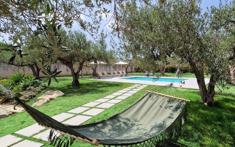 Villa Virginia: Swimming Pool, Furniture, Resort, Outdoor Furniture, Shade, Garden, Backyard, Eco Hotel, Chair, Yard