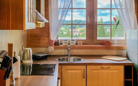 Lea: Furniture, Kitchen, Interior Design, Wood, Kitchen Appliance, Flooring, Countertop, Cabinetry, Room, Floor
