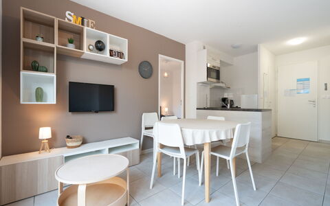 La Dune: Interior Design, Furniture, Flooring, Floor, Ceiling, Room, Table, Apartment, Home, Living Room