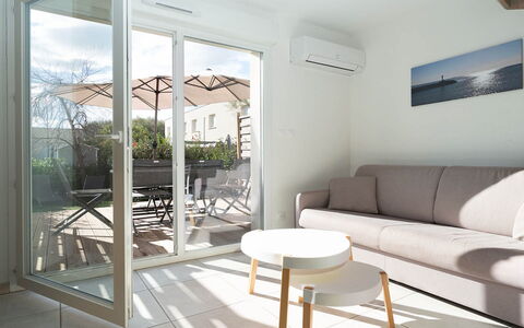 La Dune: Furniture, Flooring, Floor, Interior Design, Apartment, Chair, Balcony, Shade, Living Room