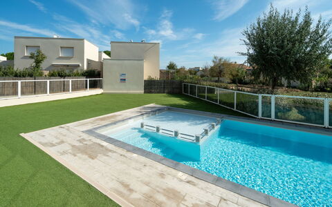 La Dune: Swimming Pool, Garden, Composite Material, Shade, Landscaping, Resort, Backyard, Artificial Turf, Eco Hotel, Tile