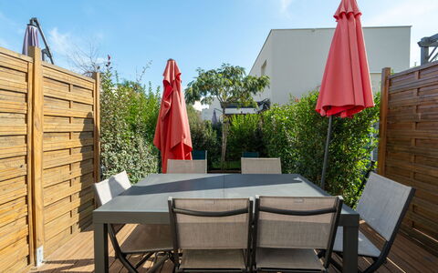 La Dune: Furniture, Wood, Outdoor Furniture, Table, Chair, Outdoor Table, Deck, Hardwood, Wood Stain, Garden