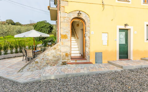 Delle Ginestre: Furniture, Wood, Interior Design, Flooring, Kitchen, Cabinetry, Floor, Room, Major Appliance, Cupboard
