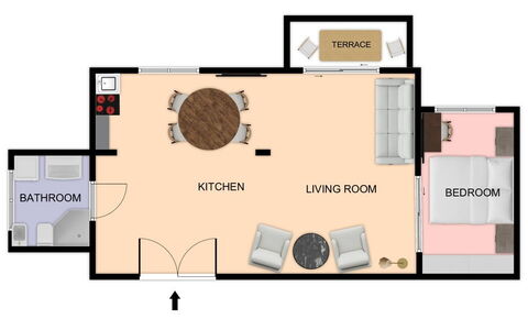 La Casa del Saggio: Furniture, Floor, Bedroom, Bed, Room, Design, Lamp, Pillow, Living Room