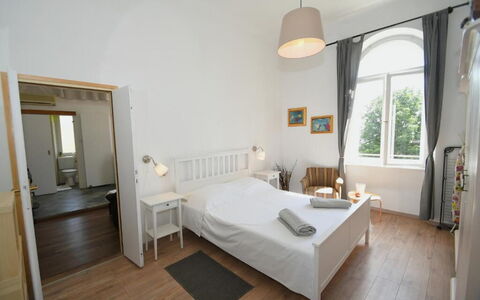Appartamento Central Sea View Opatija: Furniture, Interior Design, Bed, Bedroom, Flooring, Floor, Wood, Bed Sheet, Bedding, Room