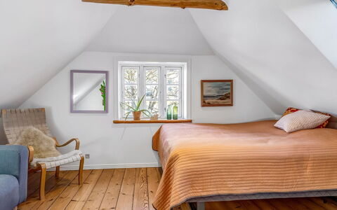 Rami - 250M from the Sea: Interior Design, Furniture, Bed, Bedroom, Flooring, Wall, Floor, Wood, Ceiling, Room