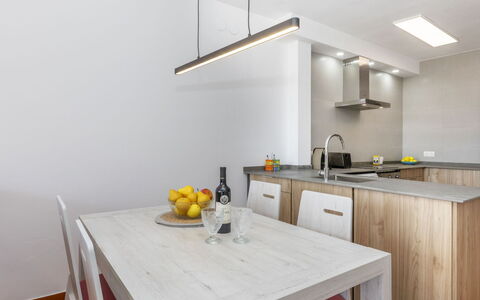 Airmenuda: Interior Design, Wall, Kitchen, Wood, Countertop, Ceiling, Flooring, Furniture, Light Fixture, Lighting