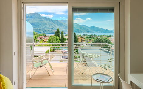 Gravedona 791: Apartment, Balcony, Eco Hotel, Chair, Home Door, Outdoor Furniture, Houseplant, Villa, Resort