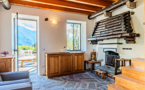 Casa di Sasso: Furniture, Interior Design, Flooring, Wood, Ceiling, Floor, Chair, Table, Apartment, Lighting