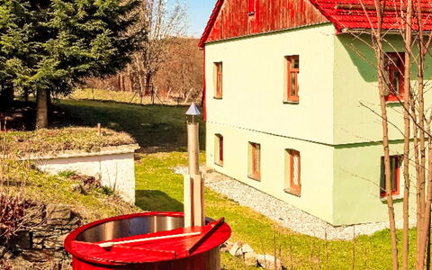 Lipno Garden and Relax: Cottage, Lawn, Garden, Farmhouse, Village, Yard, Backyard, Siding