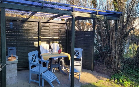 Taja - 170M from the Sea: Wood, Furniture, Shade, Outdoor Furniture, Outdoor Structure, Outdoor Table, Garden, Pergola, Backyard, Chair