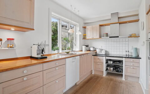 Taja - 170M from the Sea: Kitchen Appliance, Kitchen, Countertop, Cabinetry, Furniture, Flooring, Interior Design, Major Appliance, Wood, Home Appliance