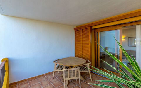 La Recoleta: Apartment, Furniture, Residential Area, Balcony, Condominium, Chair, Shade, Resort, Coast, Hotel