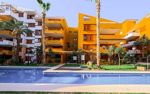 La Recoleta: Apartment, Furniture, Residential Area, Balcony, Condominium, Chair, Shade, Resort, Coast, Hotel