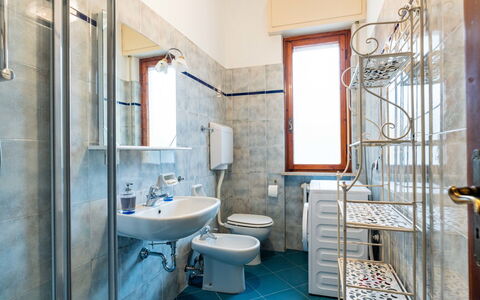 Casa del Mare: Interior Design, Flooring, Floor, Room, Apartment, Ceiling, Plumbing Fixture, Tile, Houseplant, Plumbing