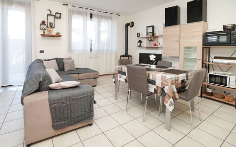 Casa Rigo: Furniture, Interior Design, Flooring, Couch, Floor, Room, Ceiling, Apartment, Living Room, Lighting