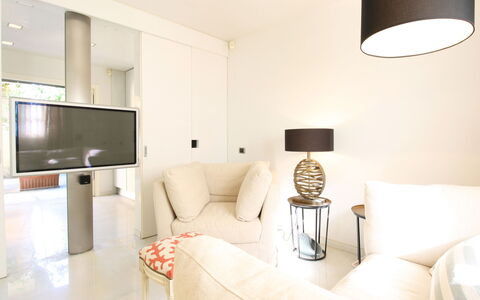 Villino Sonia: Furniture, Interior Design, Flooring, Wall, Floor, Couch, Living Room, Wood, Room, Ceiling