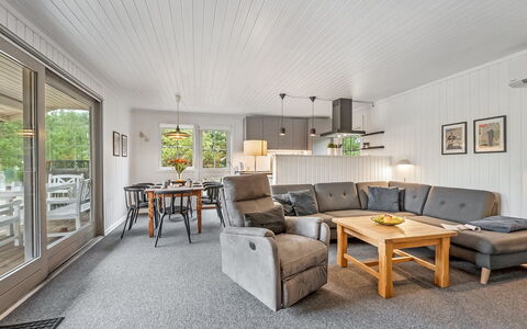 Brodde - 300M from the Sea: Furniture, Wood, Interior Design, Couch, Flooring, Ceiling, Floor, Living Room, Home, Room