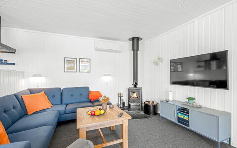 Brodde - 300M from the Sea: Wood, Interior Design, Ceiling, Furniture, Flooring, Home, Living Room, Couch, Floor, Lighting