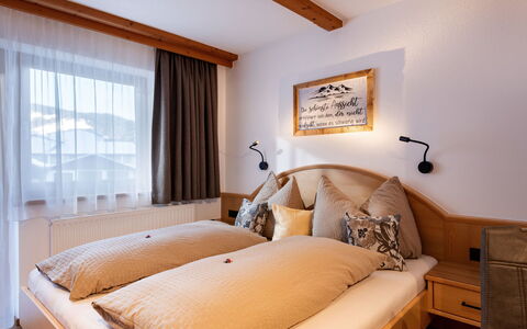 Niederau 26: Interior Design, Furniture, Bed, Bedroom, Ceiling, Home, Bed Frame, Bedding, Linens, Bed Sheet