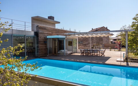 Stordita: Swimming Pool, Composite Material, Resort, Outdoor Furniture, Shade, Eco Hotel, Leisure, Deck, Estate, Villa