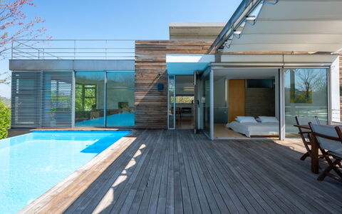 Stordita: Swimming Pool, Composite Material, Outdoor Furniture, Deck, Leisure, Resort, Eco Hotel, Shade, Design, Hardwood