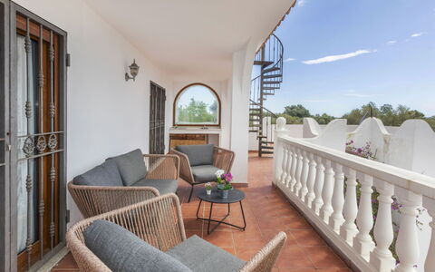 Hacienda Azahar: Outdoor Furniture, Garden, Outdoor Table, Chair, Shade, Landscaping, Backyard, Yard, Eco Hotel, Kitchen & Dining Room Table
