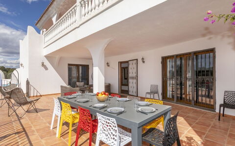Hacienda Azahar: Outdoor Furniture, Garden, Outdoor Table, Chair, Shade, Landscaping, Backyard, Yard, Eco Hotel, Kitchen & Dining Room Table