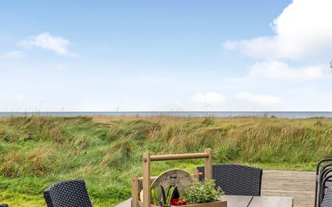 Tilje - 80M from the Sea: Sky, Furniture, Chair, Wood, Outdoor Furniture, Table, Outdoor Table, Sea, Coastal And Oceanic Landforms, Kitchen & Dining Room Table
