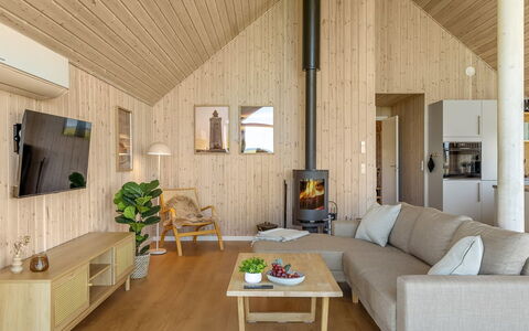 Tilje - 80M from the Sea: Flooring, Interior Design, Wood, Floor, Ceiling, Furniture, Room, Living Room, Wood Flooring, Couch