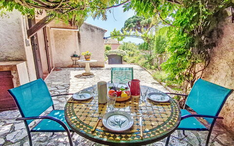 La Coustelline: Furniture, Table, Chair, Outdoor Furniture, Outdoor Table, Flowerpot, Garden, Kitchen & Dining Room Table, Patio, Backyard