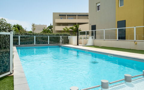 La Dune: Swimming Pool, Composite Material, Apartment, Resort, Balcony, Condominium, Shade, Hotel, Outdoor Furniture, Villa