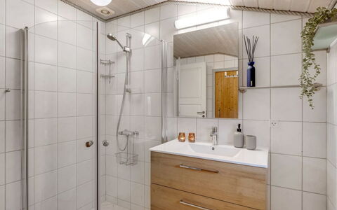 Seba - 1Km to the Fjord: Flooring, Wood, Plumbing Fixture, Floor, Interior Design, Bathroom Cabinet, Plumbing, Bathroom, Sink, Bathroom Sink
