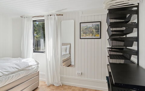 Kaj - 75M from the Sea: Interior Design, Wood, Flooring, Floor, Furniture, Bedroom, Ceiling, Lighting, Room, Bed
