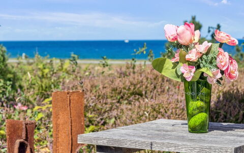 Kaj - 75M from the Sea: Vegetation, Shrub, Spring, Cottage, Garden, Shade, Backyard, Yard, Chair