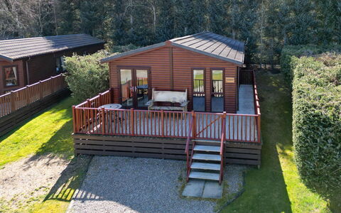 Lodge 2: Wood Stain, Cottage, Garden, Hardwood, Deck, Swimming Pool, Garden Buildings, Yard, Log Cabin, Eco Hotel