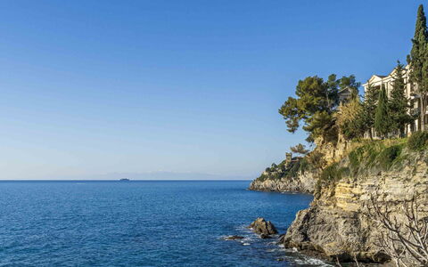 Central Cozy Nest With Parking, Bogliasco: Blue, Body Of Water, Sea, Coast, Coastal And Oceanic Landforms, Ocean, Lake, Shore, Promontory, Headland