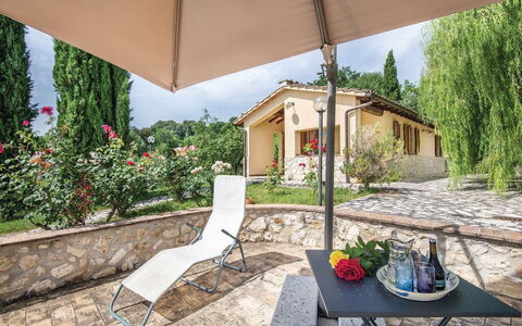 Casa Lavanda, Ac, Wifi, Narni: Furniture, Table, Outdoor Furniture, Chair, Shade, Garden, Kitchen & Dining Room Table, Backyard, Outdoor Table, Flowerpot