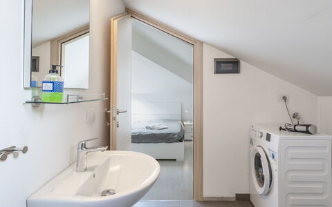 Meina 150: Flooring, Interior Design, Plumbing Fixture, Floor, Ceiling, Bathroom, Room, Plumbing, Home, Tap